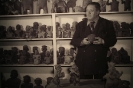 Rivera and pots [photo of photo taken by the author, Richard Gray]