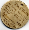 One of the bone discs associated with items in the 1862 Catalogue of Arms